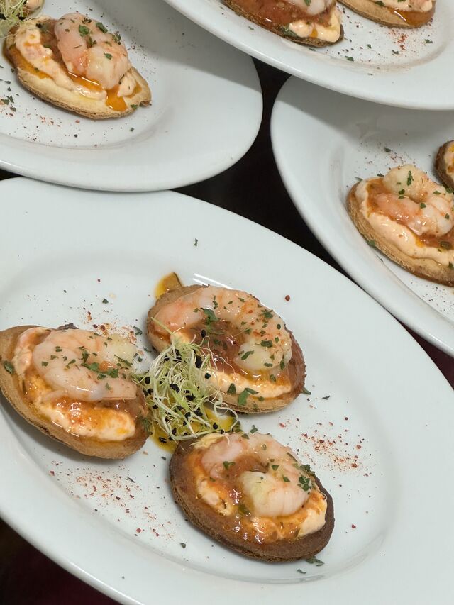 Croustillant de crevette et piment d'espelette 