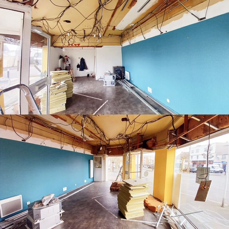 Travaux en cours dans notre nouveau local.