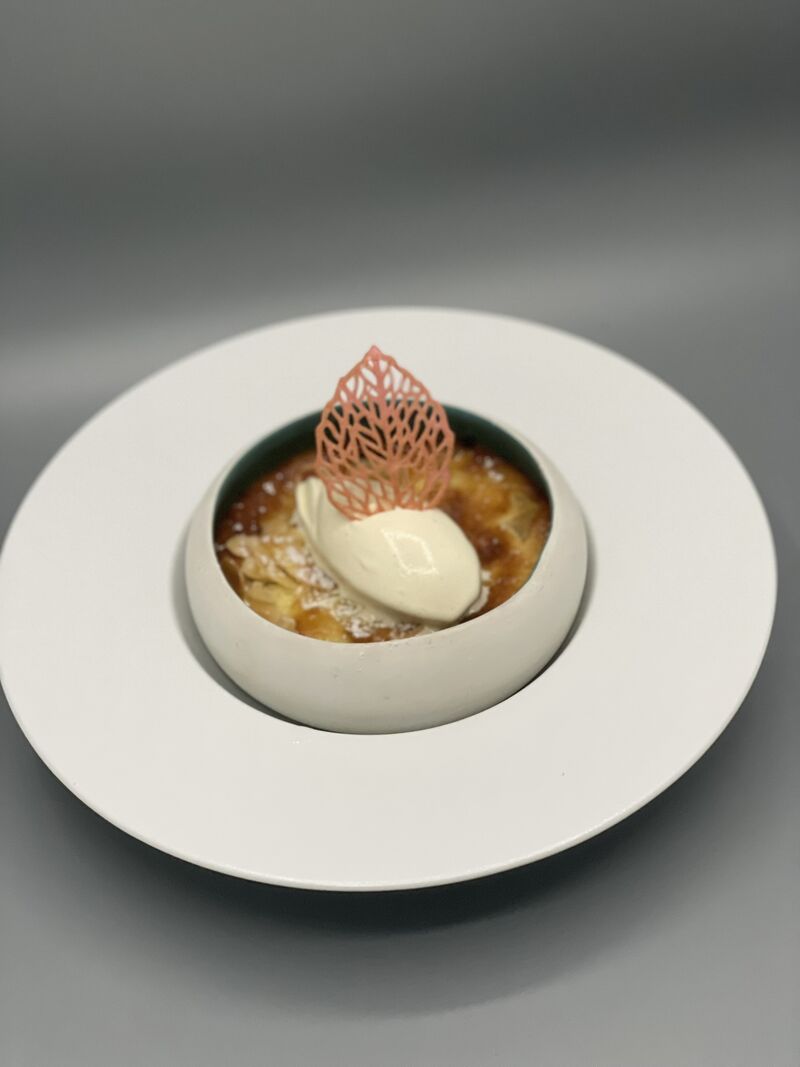 Le clafoutis à la poire glace vanille