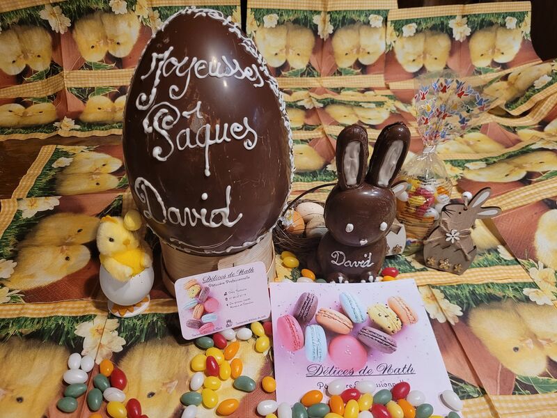 œuf et lapin en chocolat 
