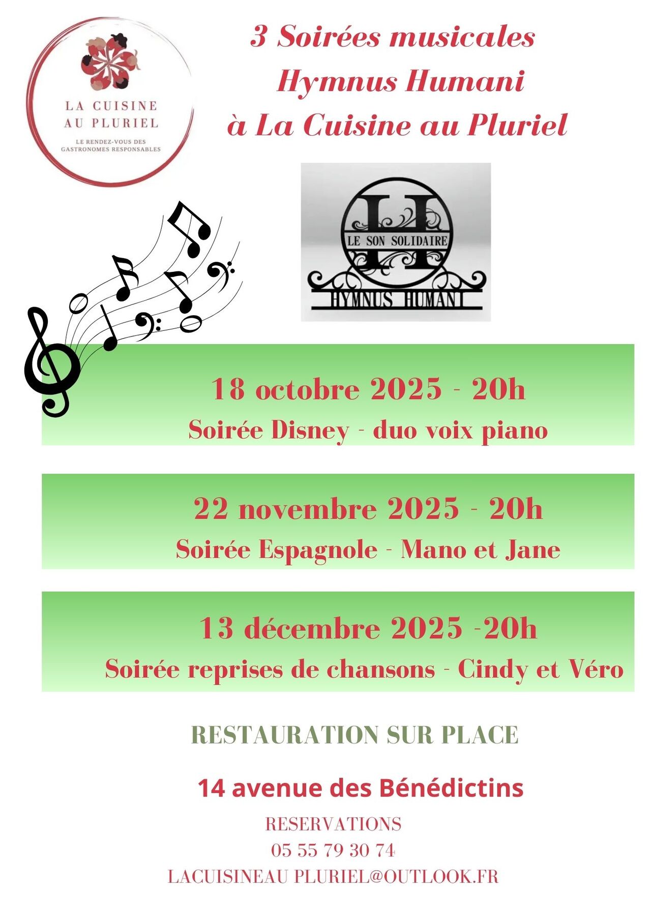 3 soirées musicales par Hymnus Humani