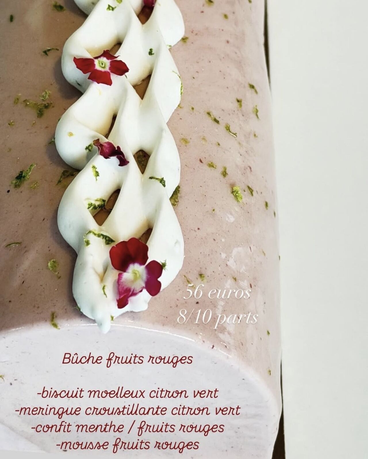 Bûche fruits rouges