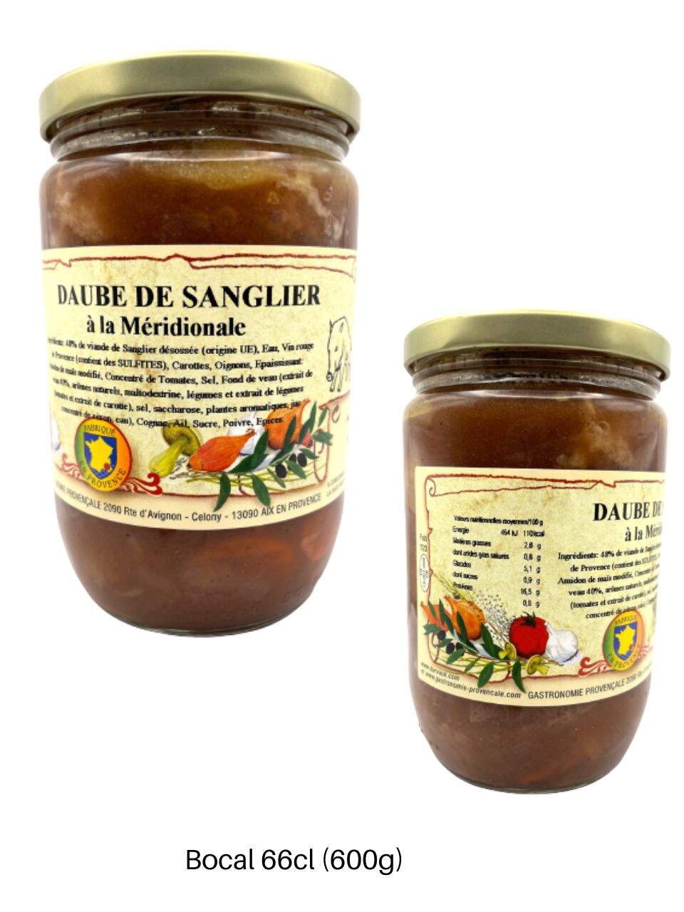 DAUBE DE SANGLIER à la Méridionale - 600g - 66cl