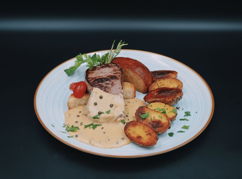 Rumpsteak al Pepe Verde (220g)