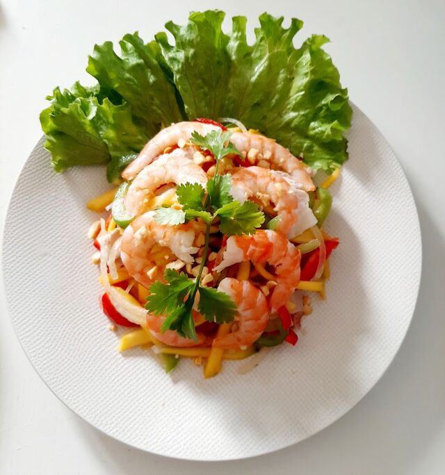 Salade de crevettes à la mangue