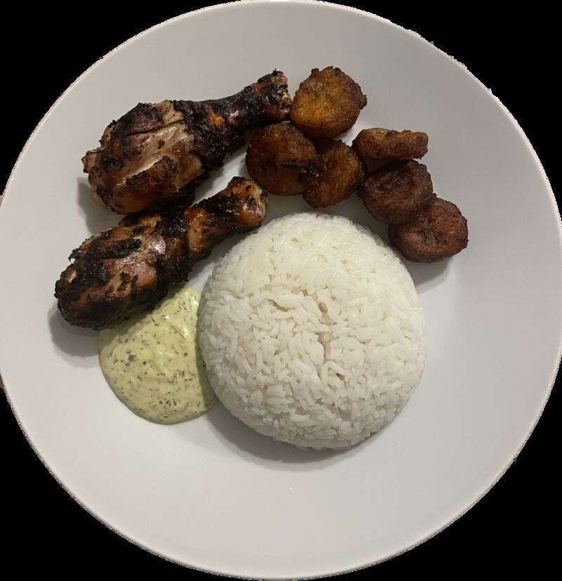 POULET BRAISEE, SAUCE VERTE 