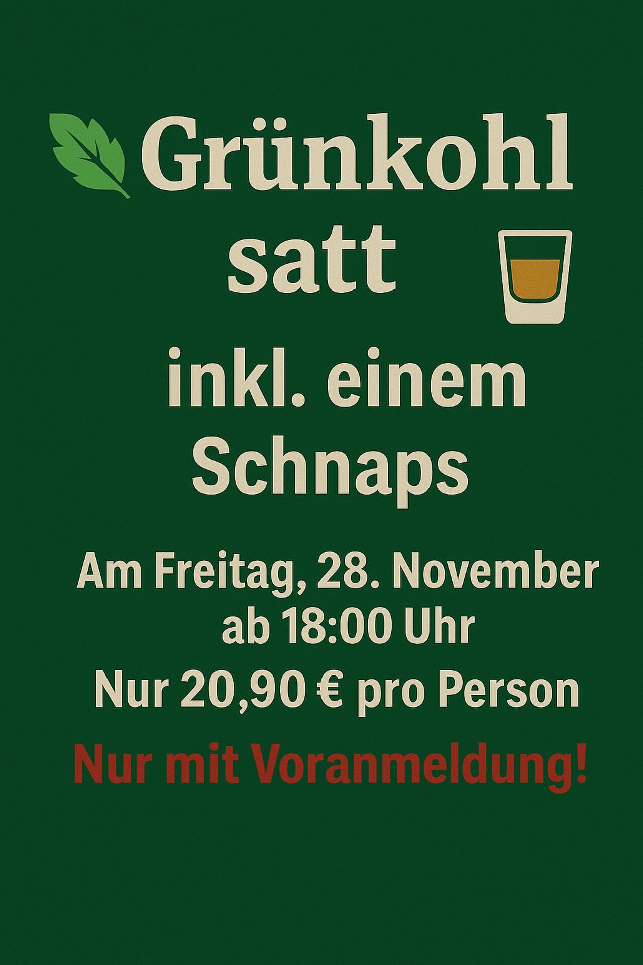 Grünkohl Satt