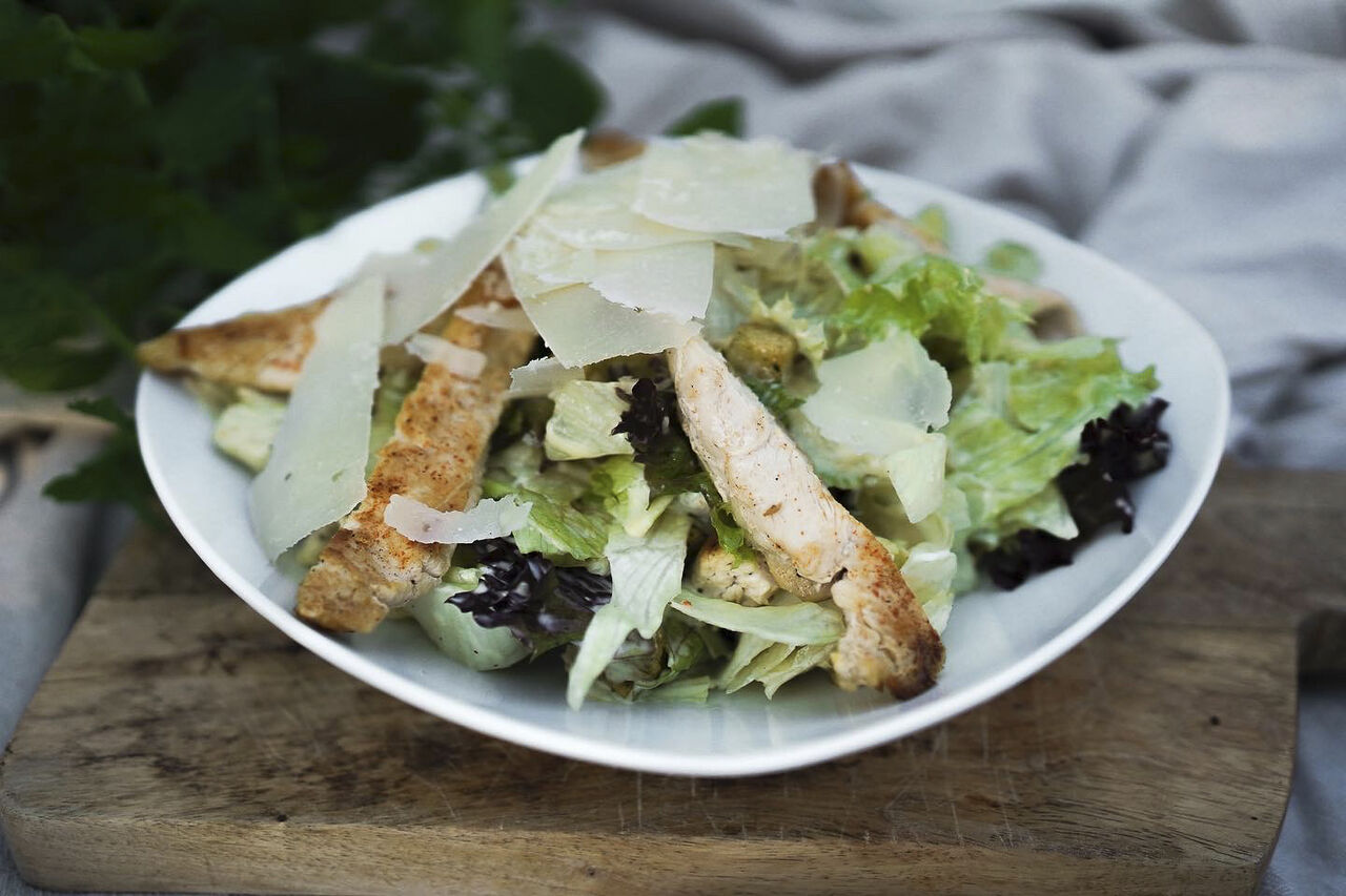 Unser leckerer Caesars salad