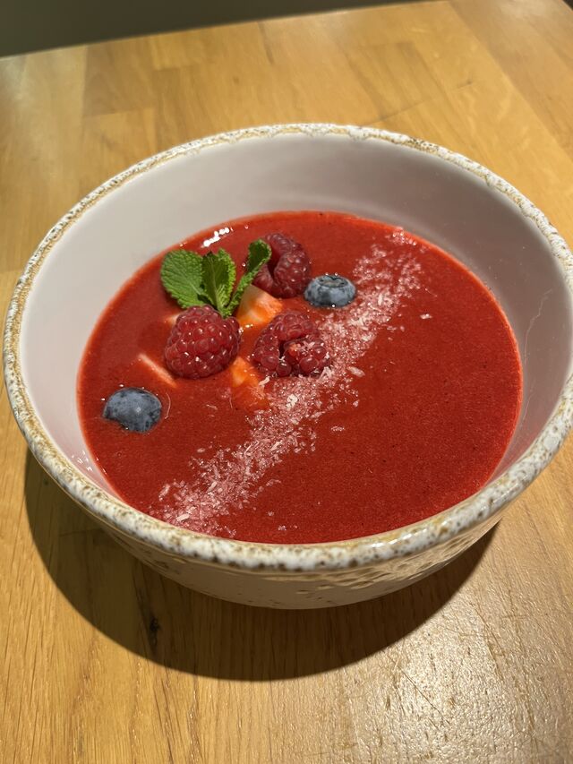 Gaspacho de fruit rouge 