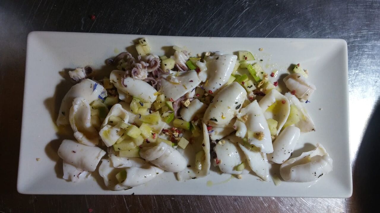 straccetti di calamaro alla moda dello chef