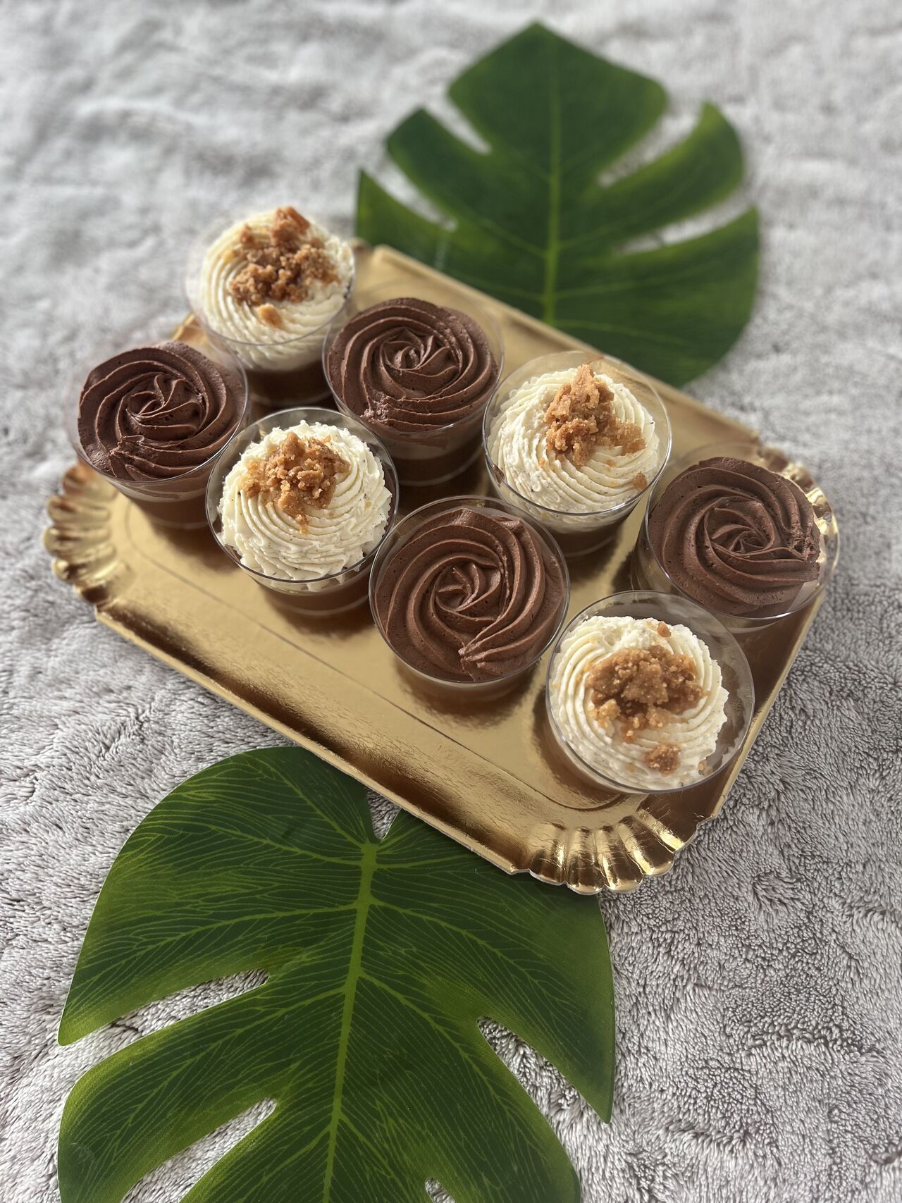 Viennois tout chocolat / Viennois choco-vanille des îles (format verrines)