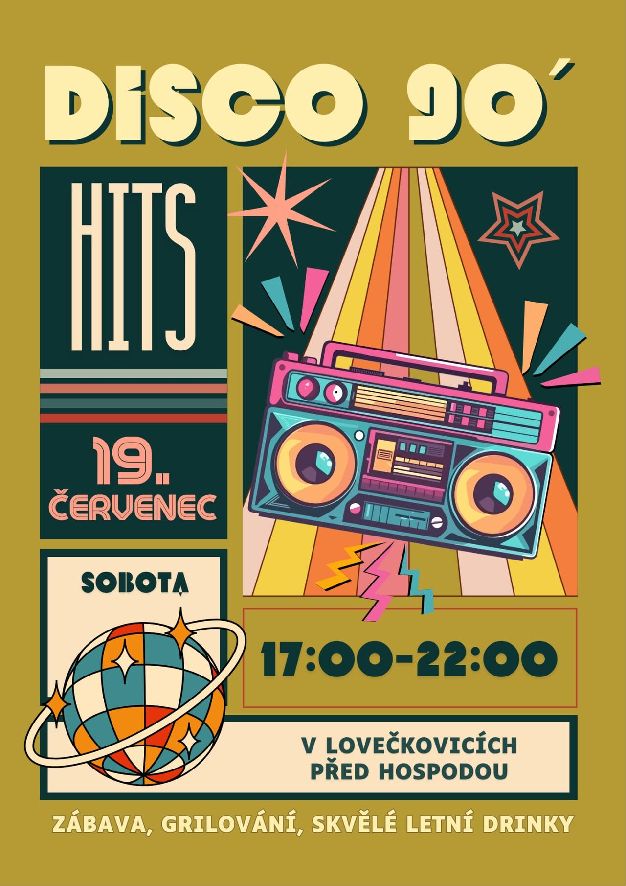 90´hits 19.07.2025 od 17:00 před restaurací