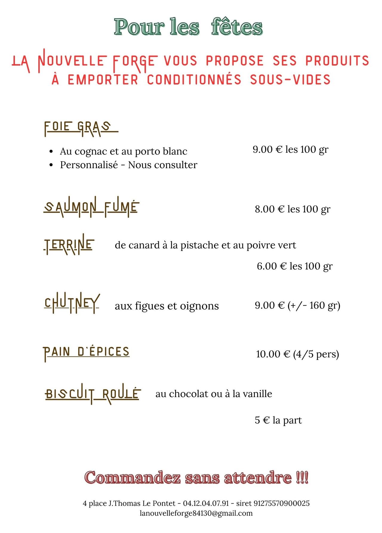 Fêtes de fin d'année