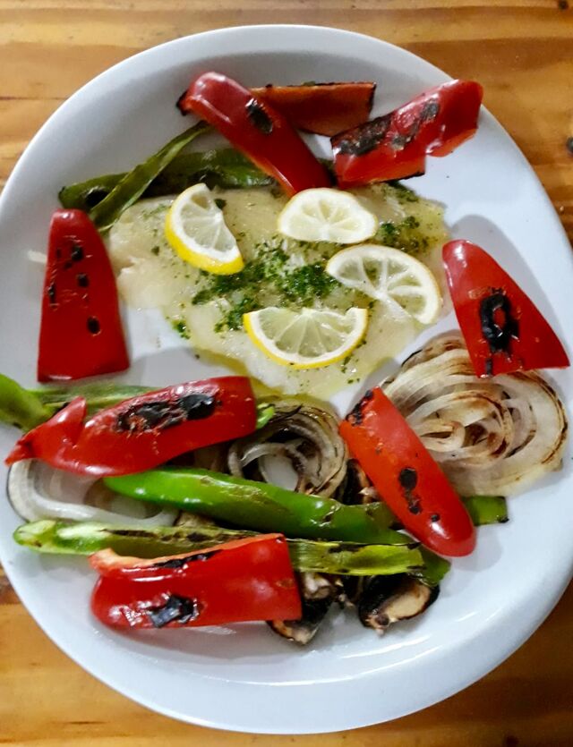 Pescado con verduras 