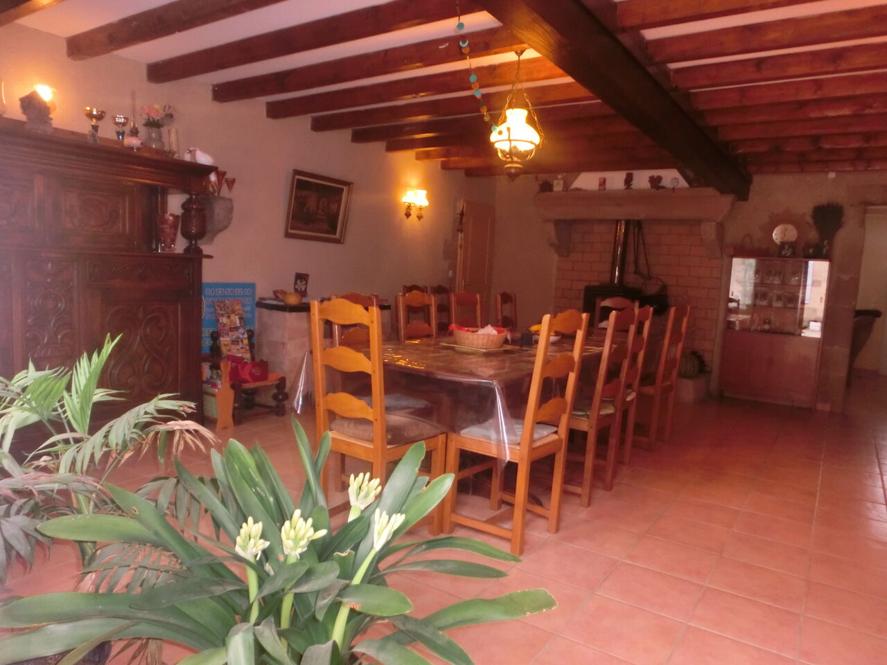 Salle à manger, où les petits déjeuners sont servis