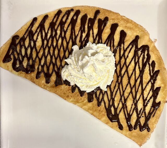 Crêpe chocolat chantilly (chocolat fait maison)