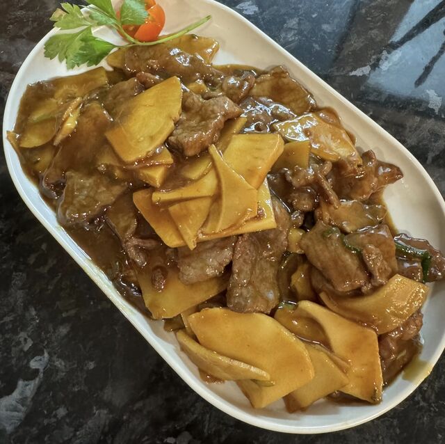 Ternera Bambu y Setas