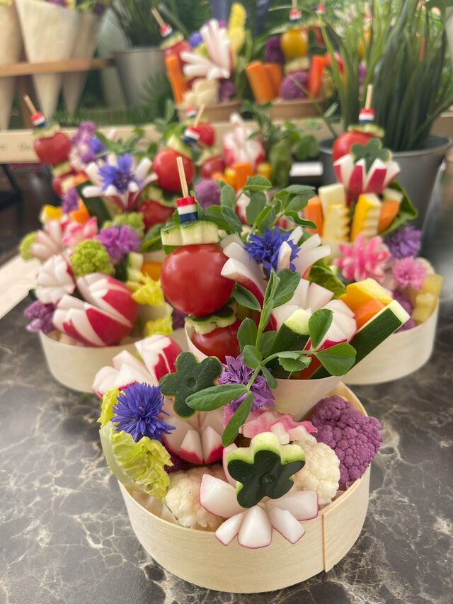 Gros pots de légumes