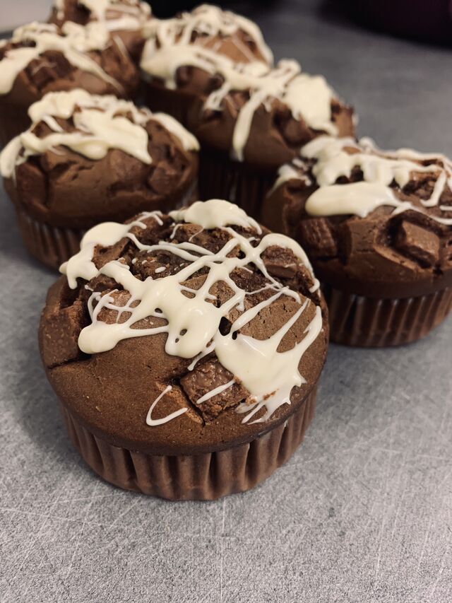 Muffin cœur chocolat blanc 