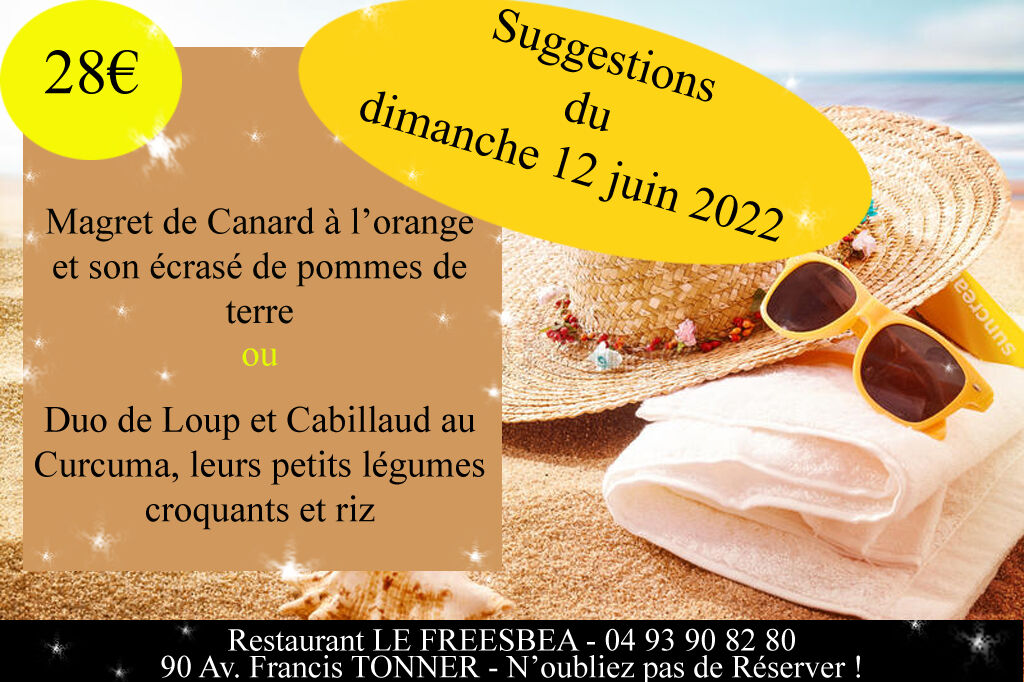 Suggestions du Dimanche 12 juin 2022