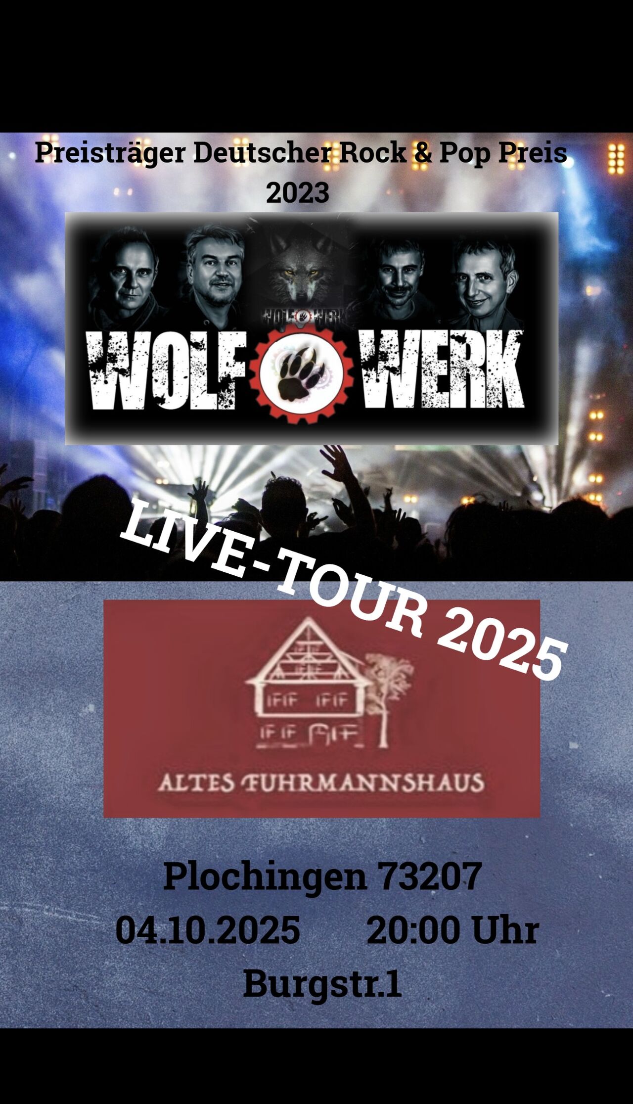 "Wolf Werk" Premiere bei uns! 04.10.25,Samstag