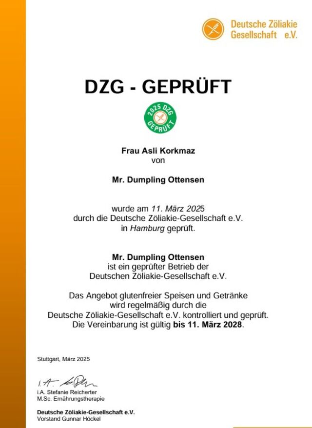 DZG Zertifikat - Ottensen