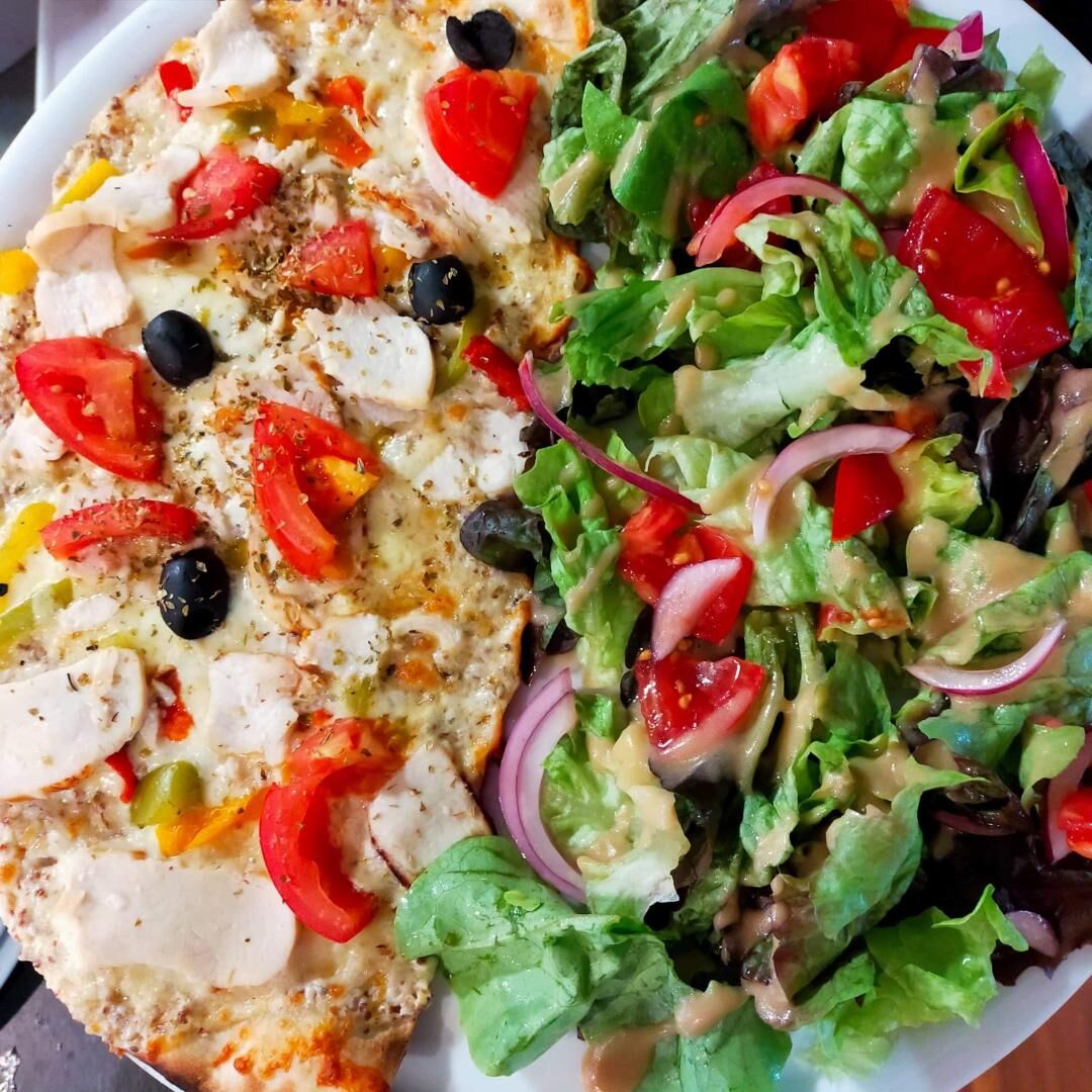 demi pizza salade
