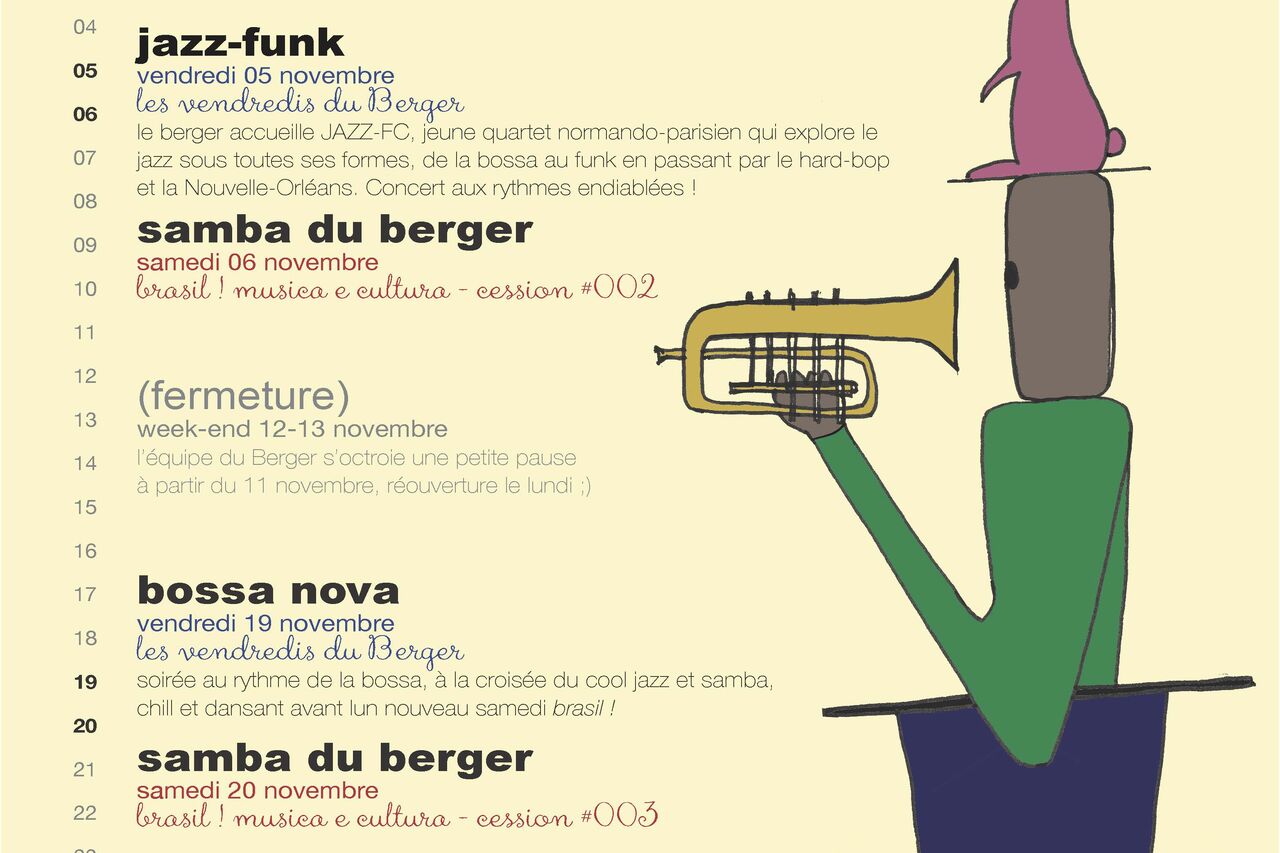 agenda des concerts de novembre