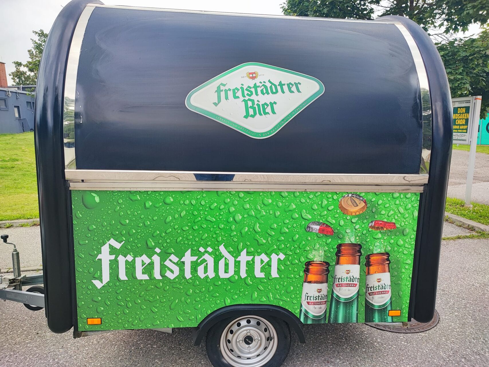 ICH BIN ZU MIETEN! Schankwagen für Partys und Geburtstagsfeiern.