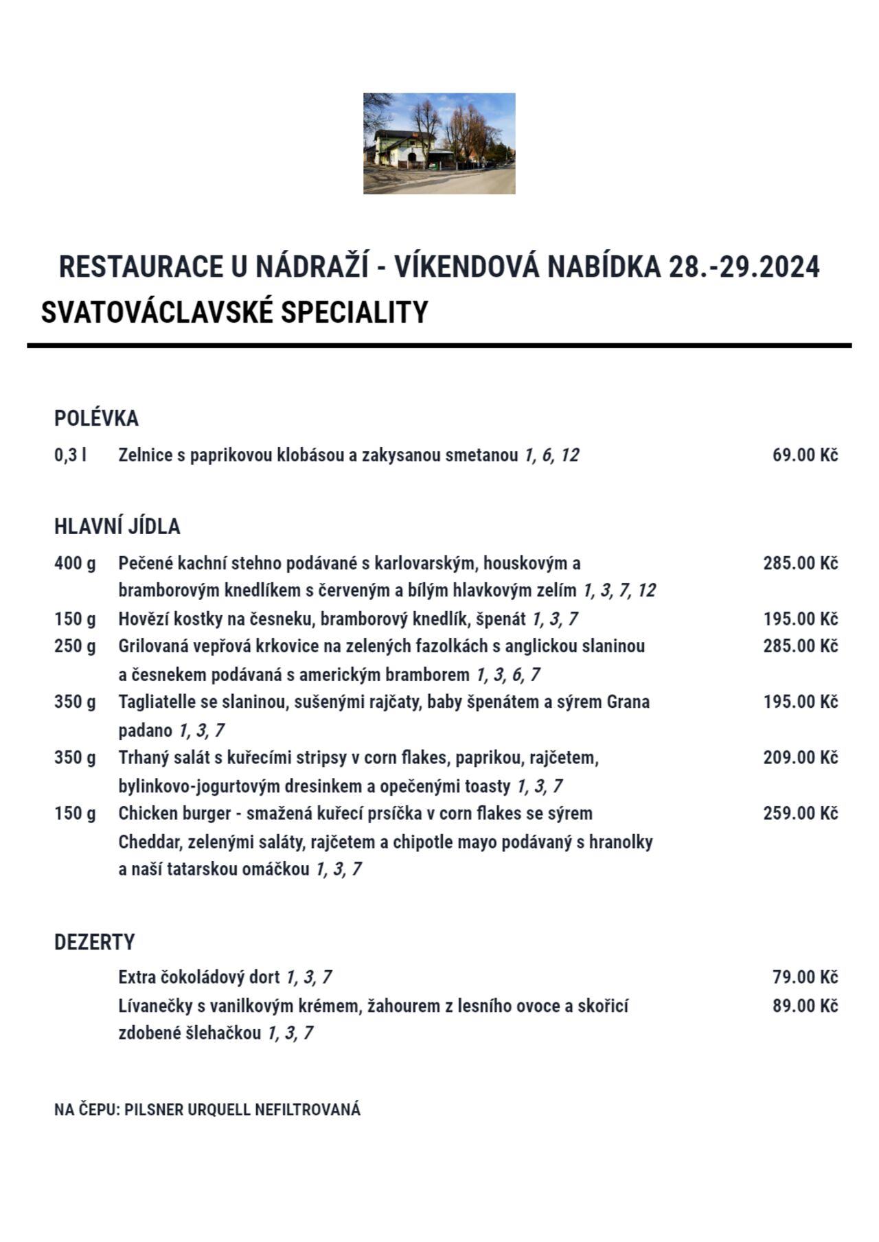 VÍKENDOVÁ NABÍDKA 28.-29.9.2024