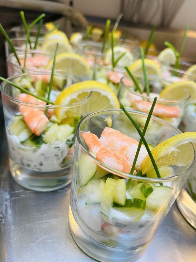 Verrines Avocat Crevettes