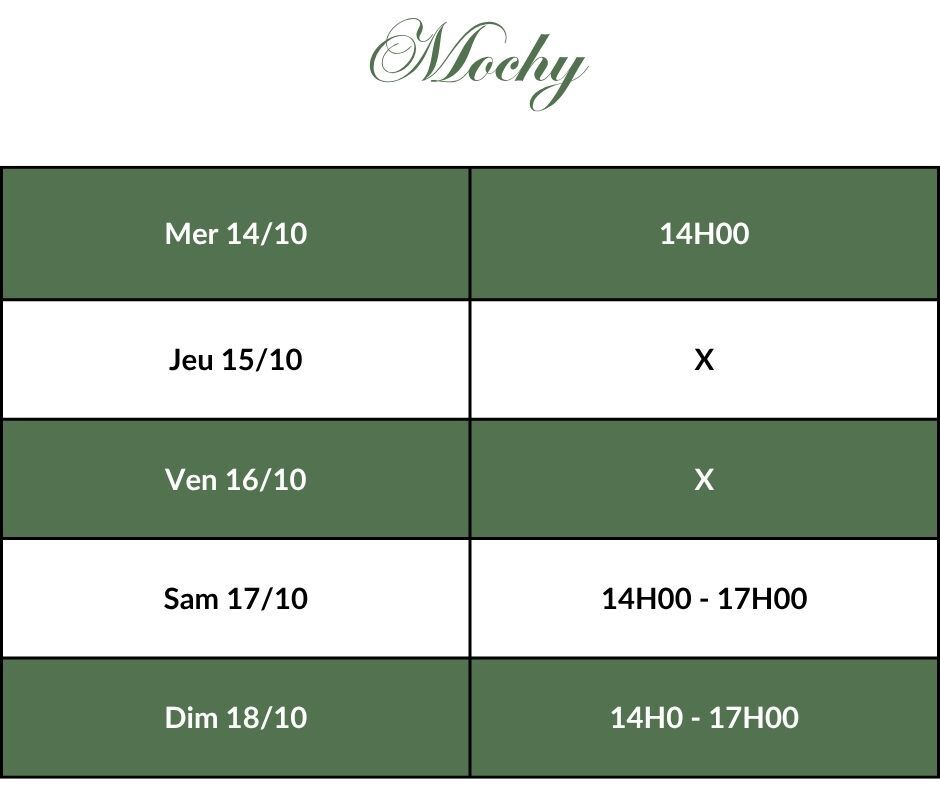 Mochy - Horaires