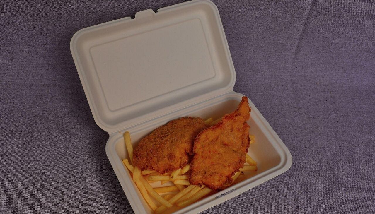 Șnițel de pui cu cartofi prăjiți