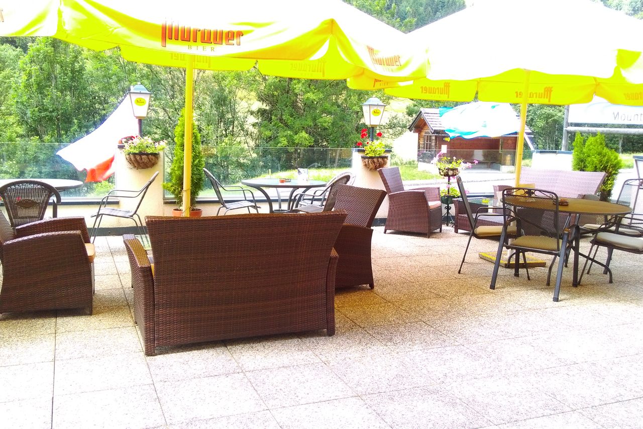 The terrace.