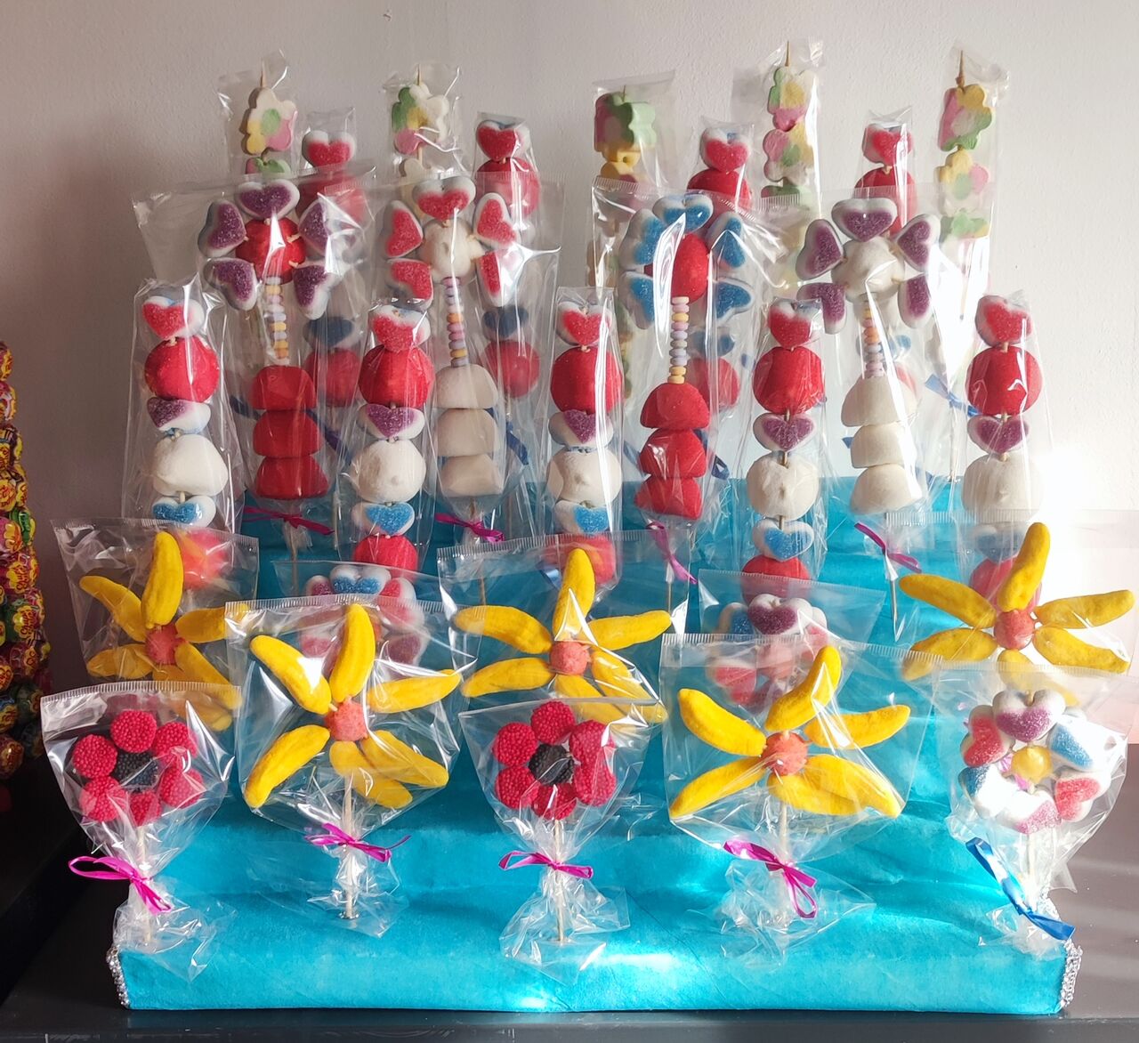 Les brochettes de bonbons 