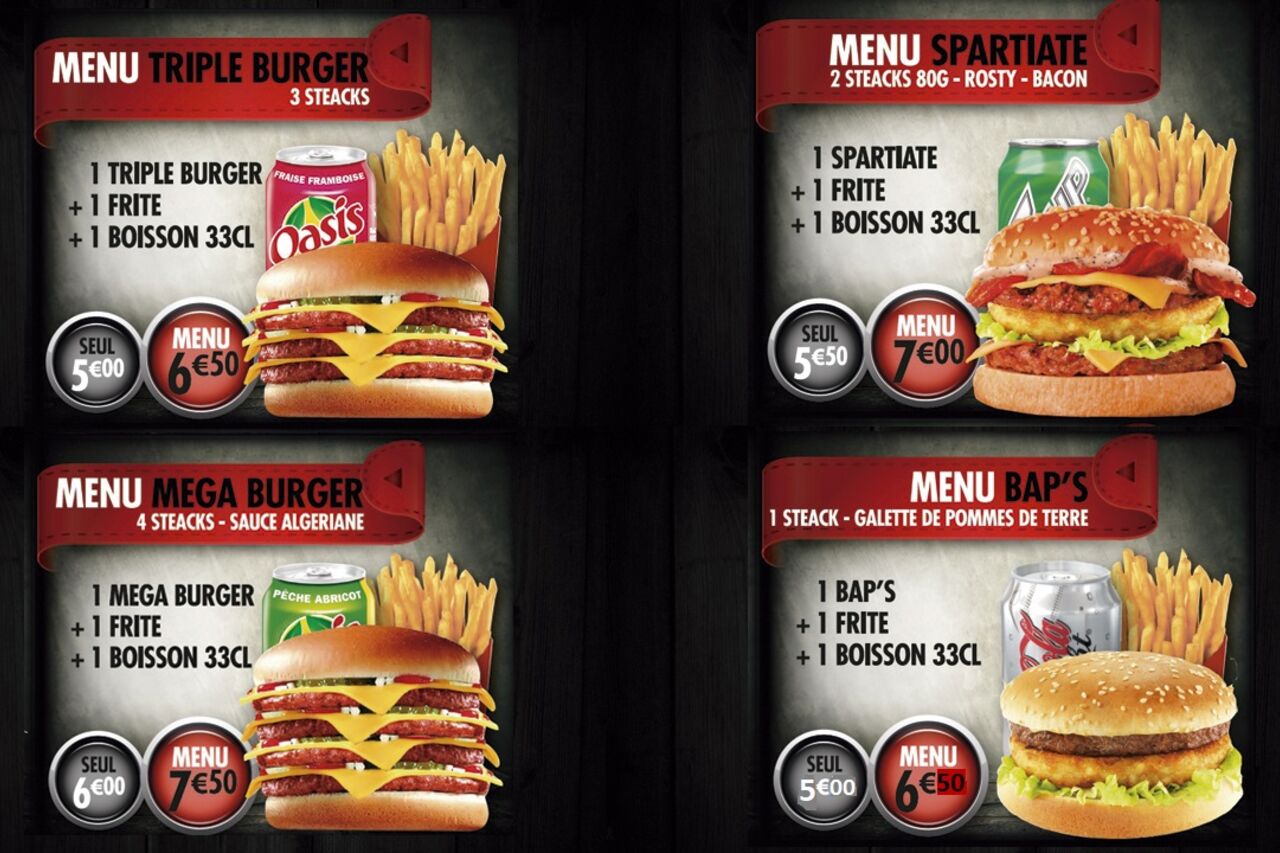 Nos Menus Burgers