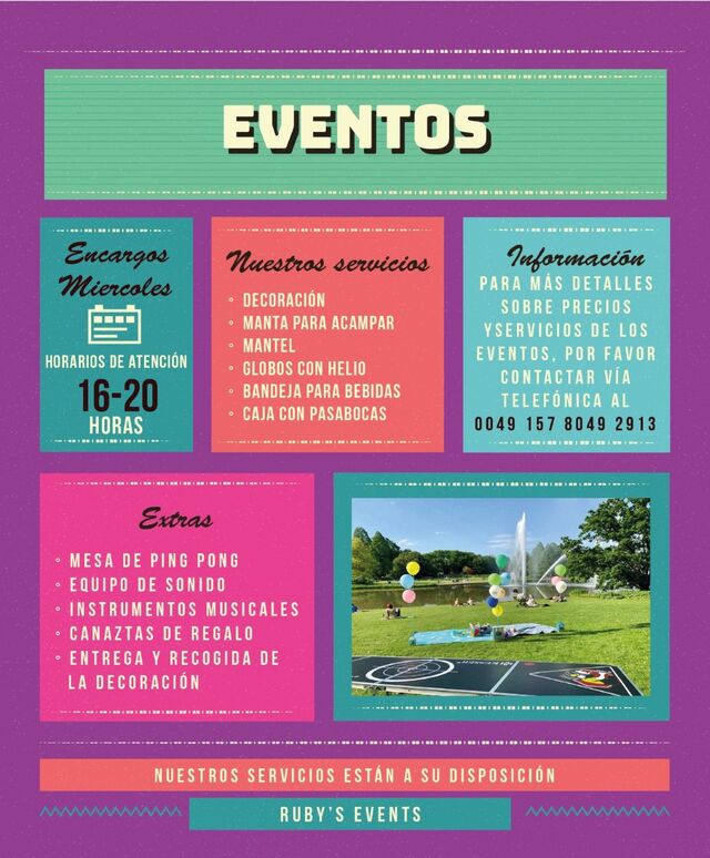 Ruby´s Events/Multi Service:
Trasportes PRIVADOS
Viajes
Trasteos
