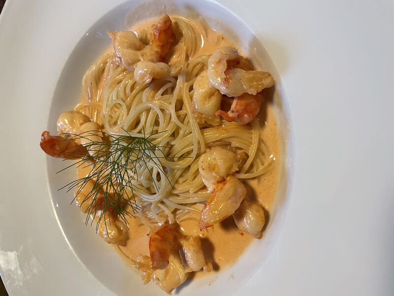 Pâtes fraîches aux scampis 