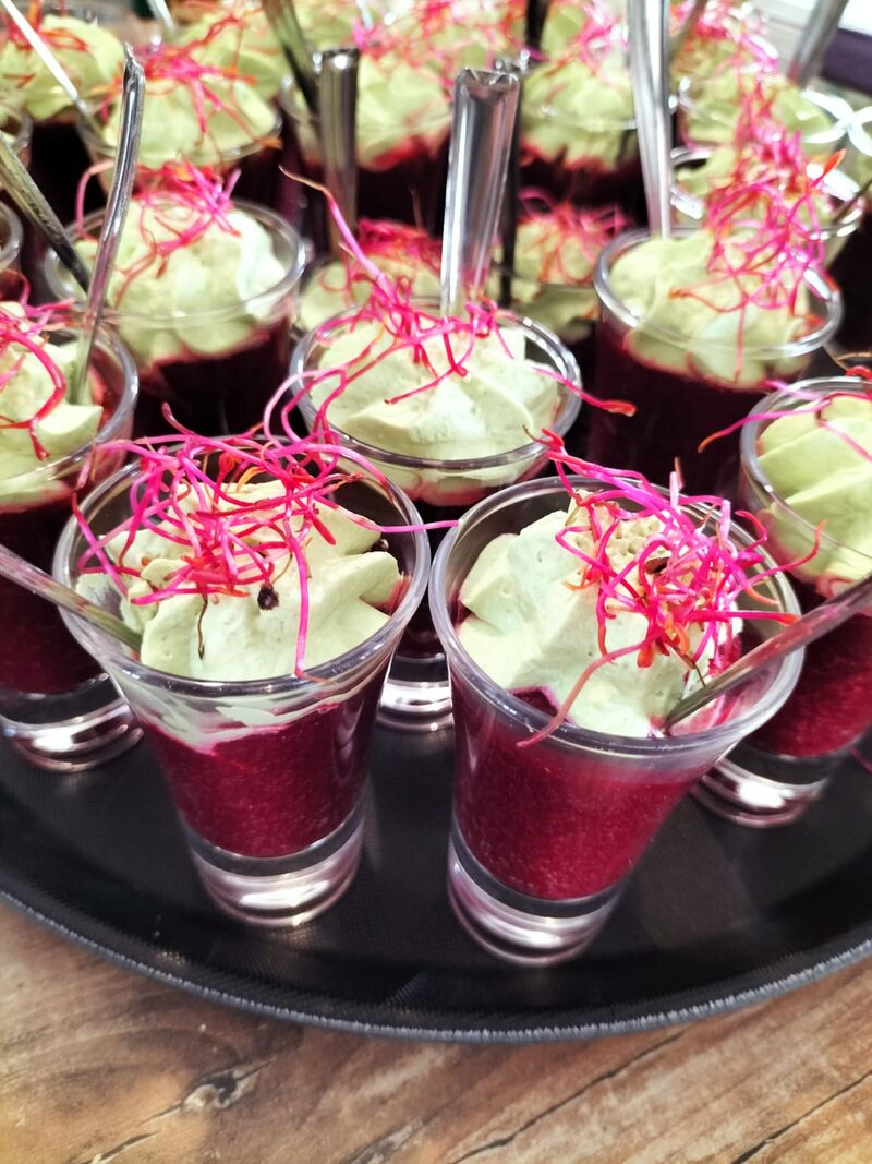 La verrine de betterave mousse au wasabi