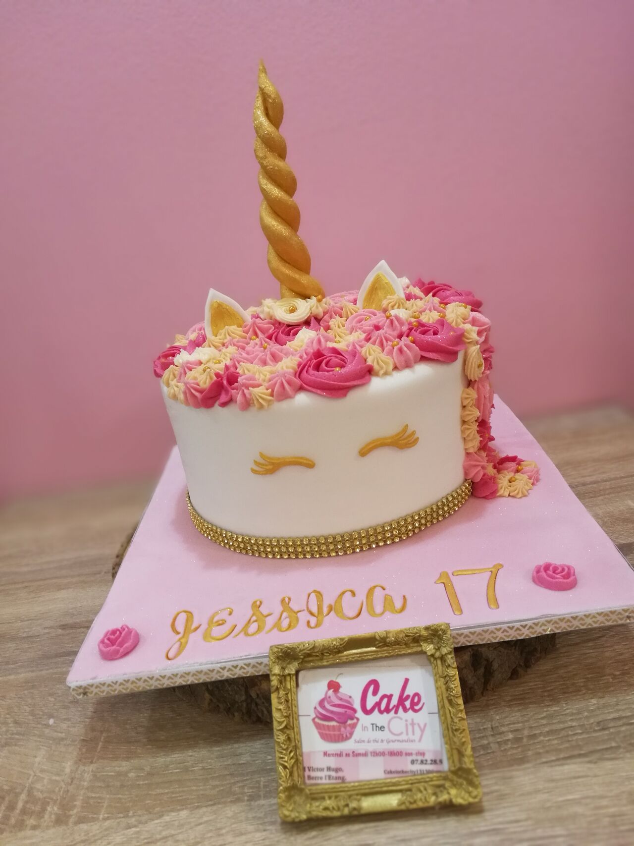 Gâteau d'anniversaire Licorne pour les 17 ans de Jessicca