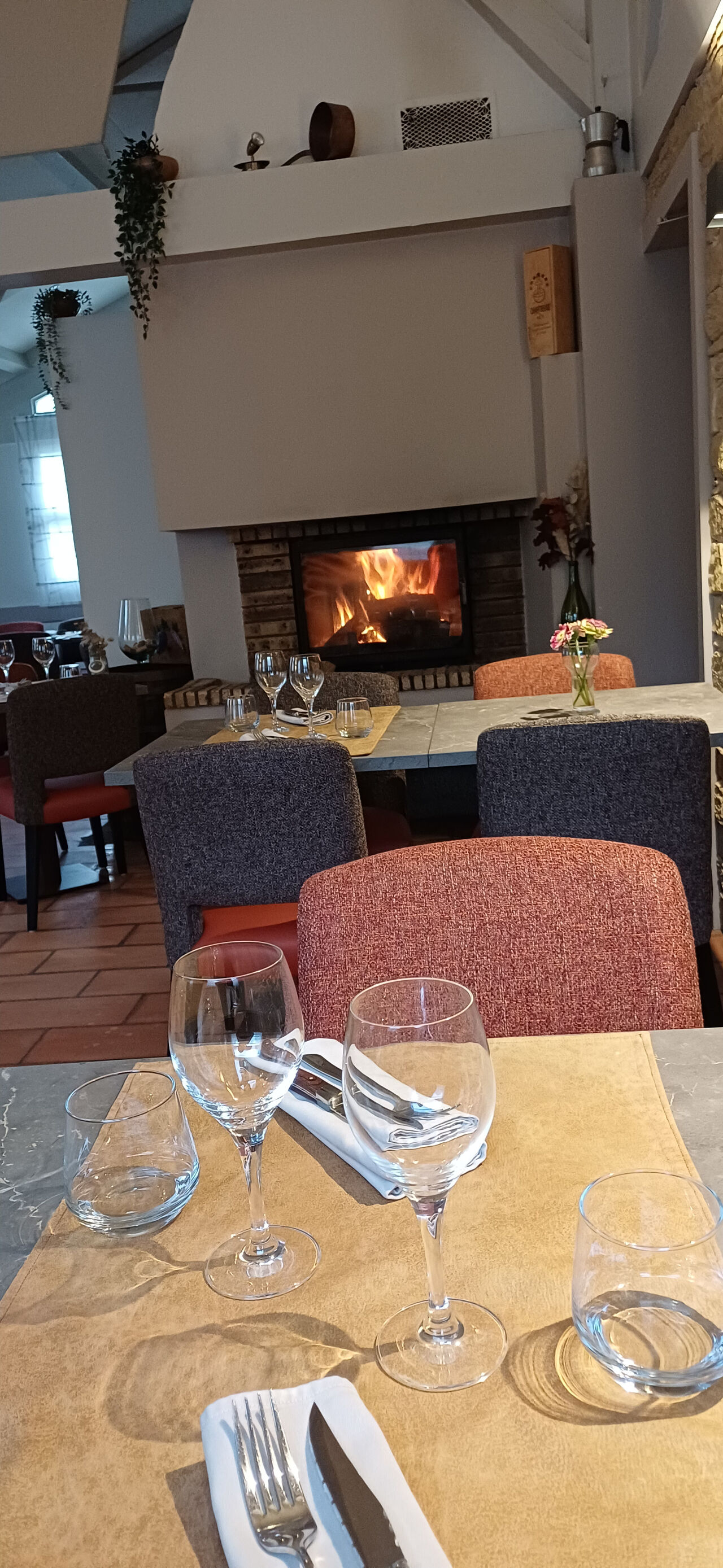 Salle cosy avec cheminée