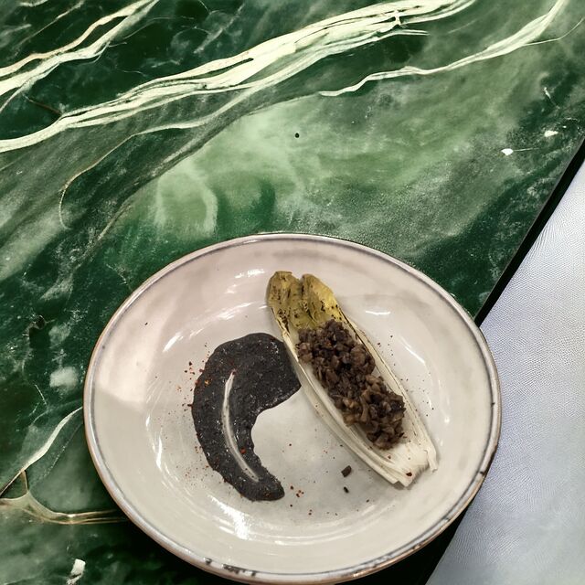 Endive grillée au champignon 