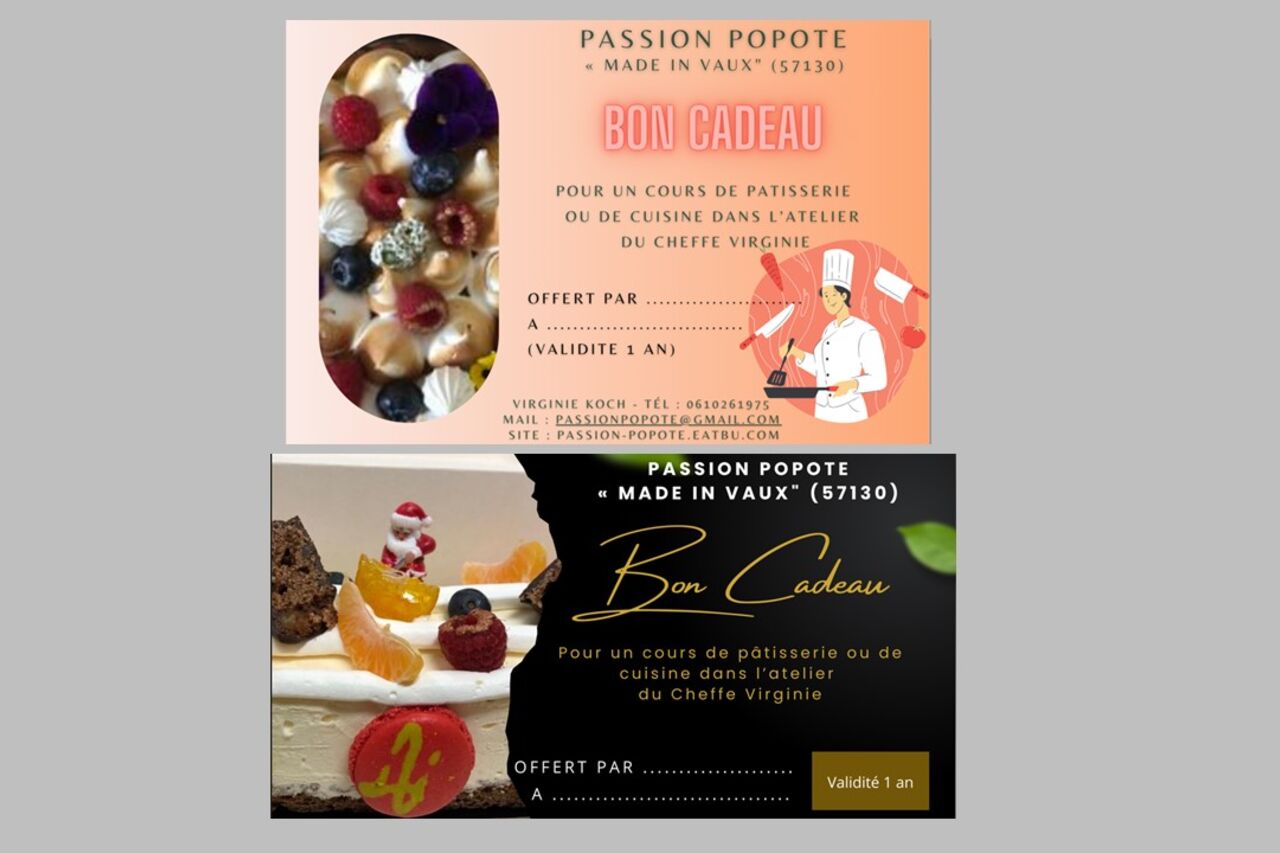 BON CADEAU COURS CUISINE