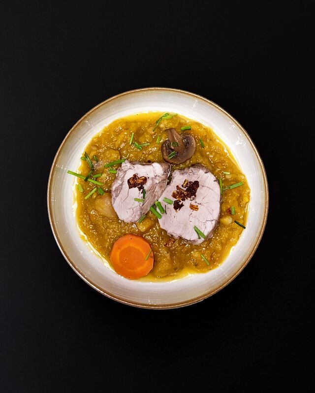 Filet mignon & purée de butternut aux marrons