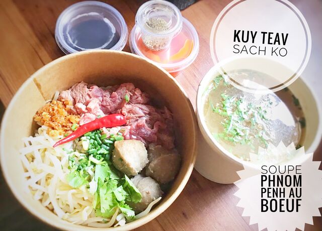 La soupe Kuy Teav au bœuf 