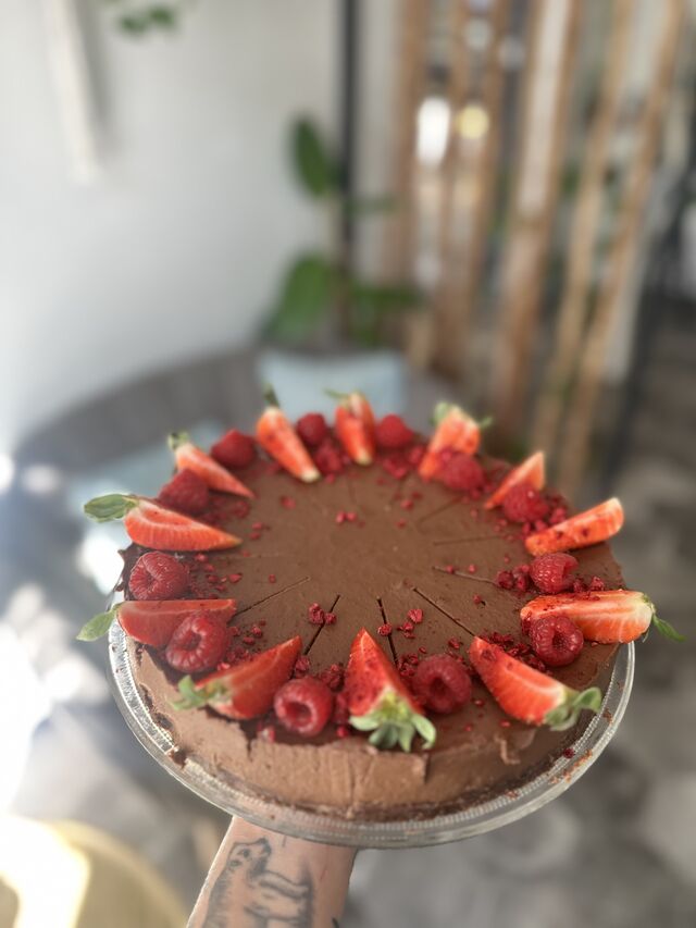 Veganský čokoládový dort