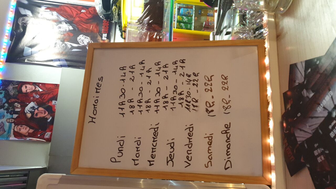 Horaires d'ouverture 