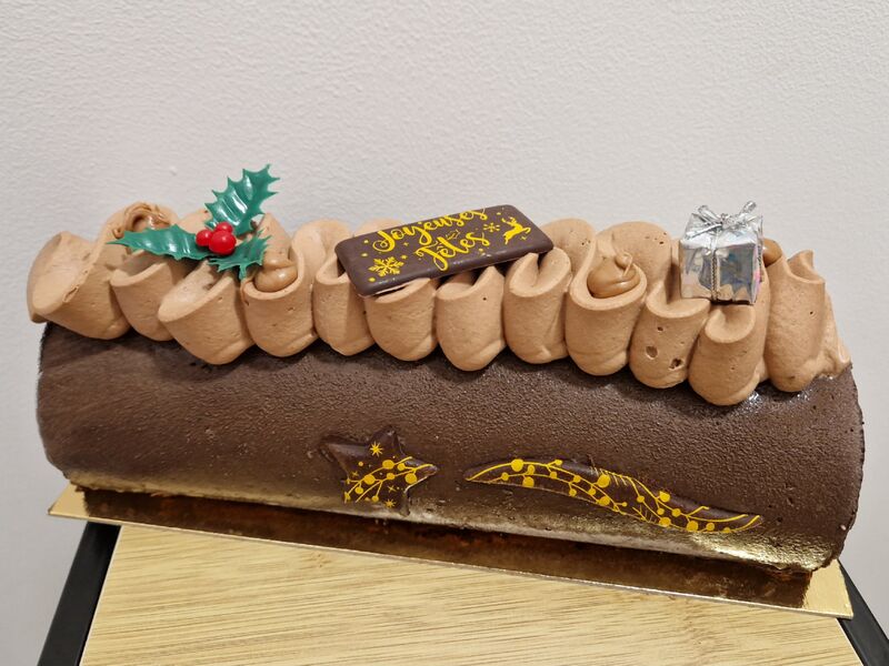 Bûche glacée chocolat praliné