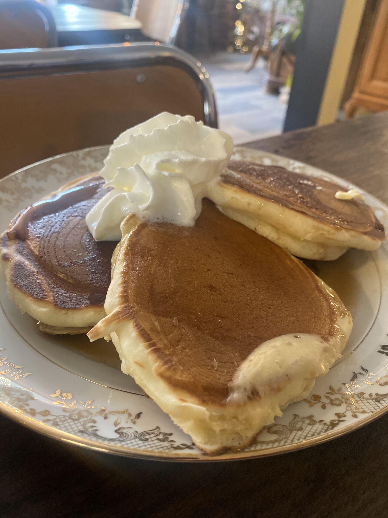 Pancakes sirop d’érable et chantilly