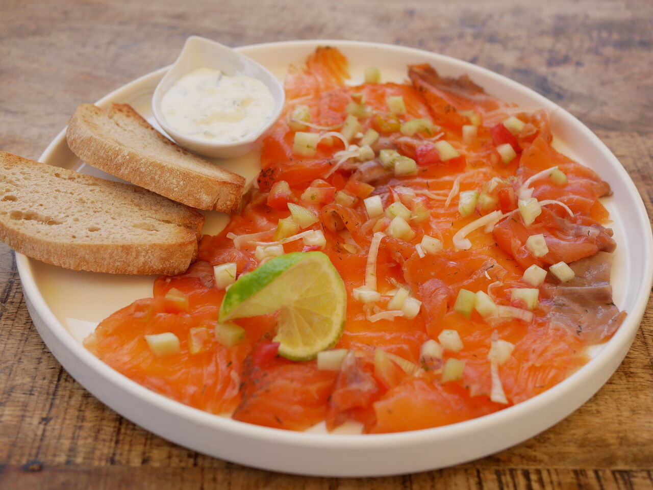 Gravlax de saumon